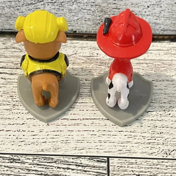 Paw Patrol 1” Figures Rubble And Marshall Viacom - Picture 3 of 7